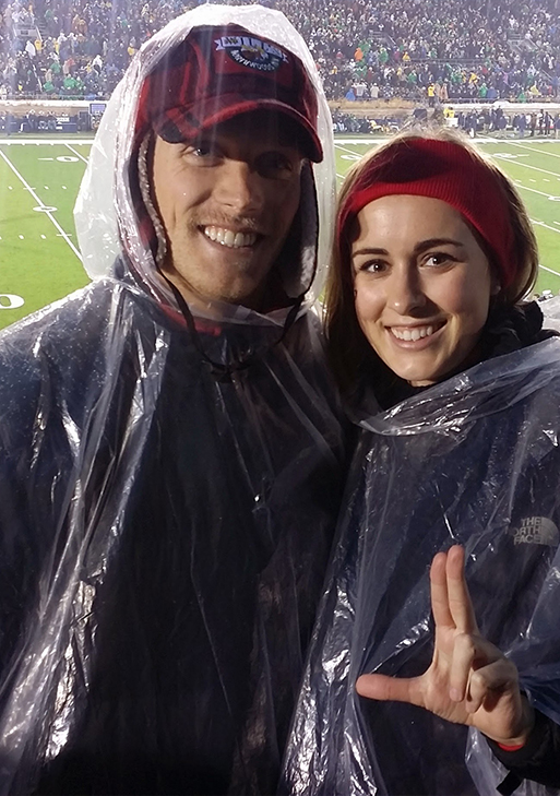 Doctor Alexa and her husband at college football game