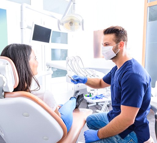 Woman at the dentist